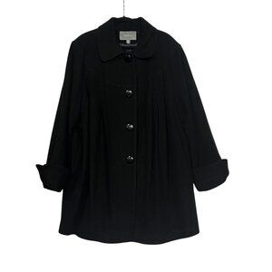 Apt. 9 Wool Blend Peacoat Black Size 2X Warm Winter Classic Old Money
